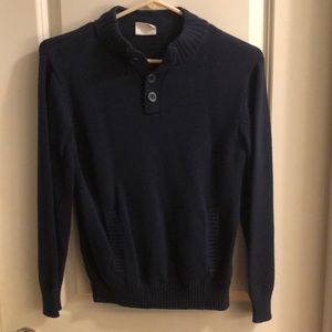 Navy blue 3 button boys sweater